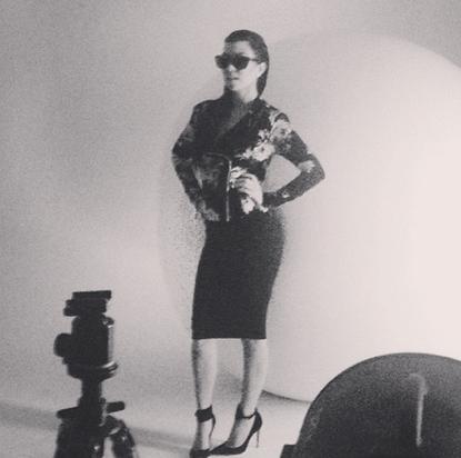 Kourtney Kardashian, in an Instagram photo posted for the Kardashian Kollection fashion line.  