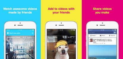 Facebook's Riff app lets users create short videos that their friends can add to.