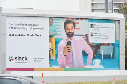 An example of Slack's first Australian brand campaign