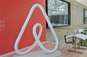 Airbnb's logo, at the company's headquarters in San Francisco.