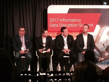 Third from the left, BNZ’s manager of systems and information, finance, Duane McLeod reveals the bank's data platform investment strategy at the Informatica Summit, Sydney