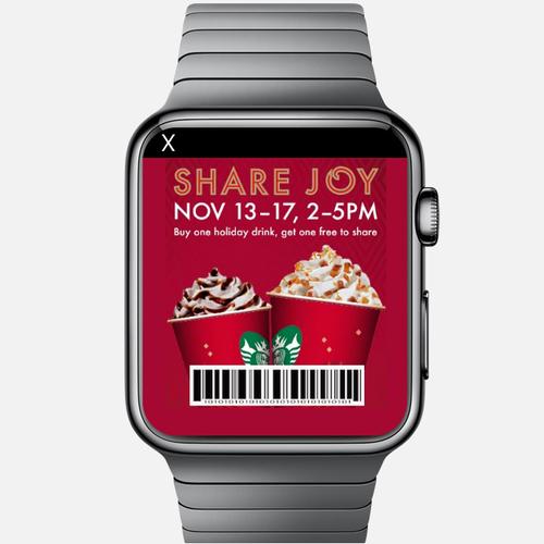 An ad on Apple's Watch, envisioned by mobile ad platform TapSense.