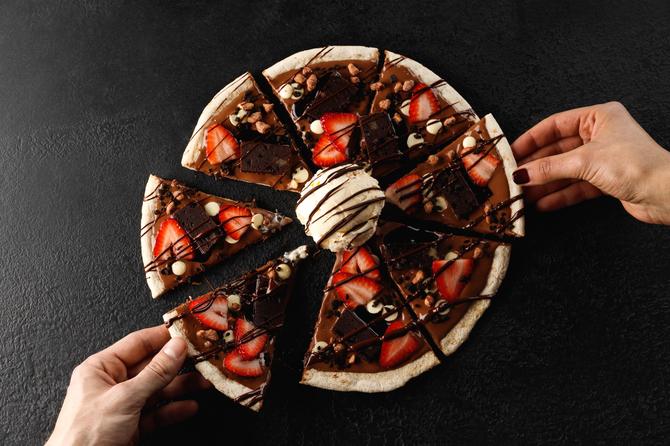 Max Brenner's Bad Boy Brownie Decadent pizza