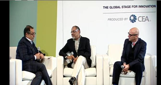 From left: Medialink's Michael Kassan; MasterCard global CMO, Raja Rajamanner; Microsoft North America VP of sales and marketing, Bob Bejan