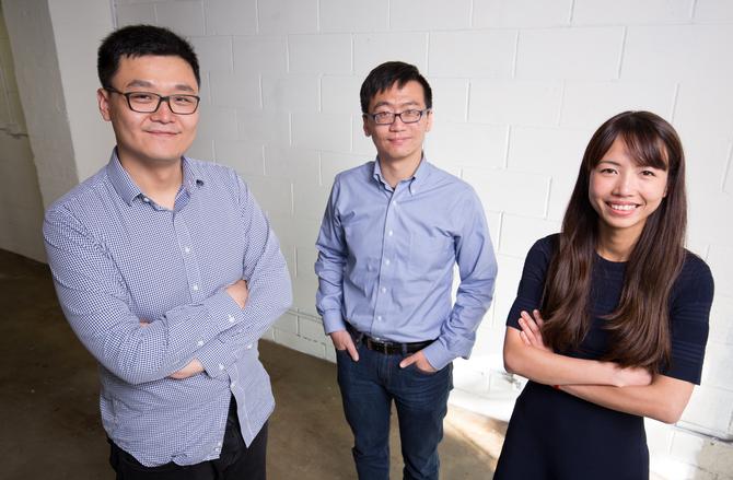 Hyper Anna's co-founder and CEO Natalie Nguyen with fellow co-founders s Sam Zheng and Kent Tian