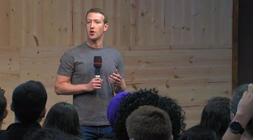 Facebook chief Mark Zuckerberg, pictured Dec. 11, 2014, during a public town hall meeting at Facebook's headquarters. 