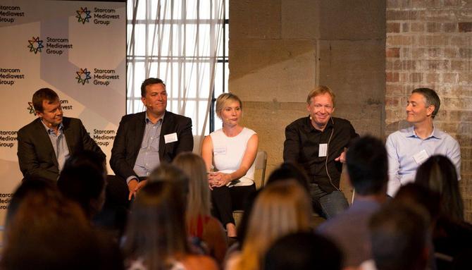 From left: Andrew Caie, GM marketing, Subaru; Arno Lenior; Dr Karen Nelson-Field, director, Centre for Digital Video Intelligence; Iain McDonald, chief disruption officer; and Ed Harrison, CEO, Yahoo7